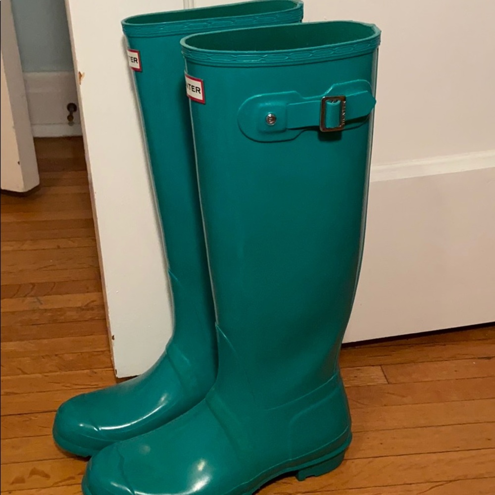 Green Tall Hunter Boots